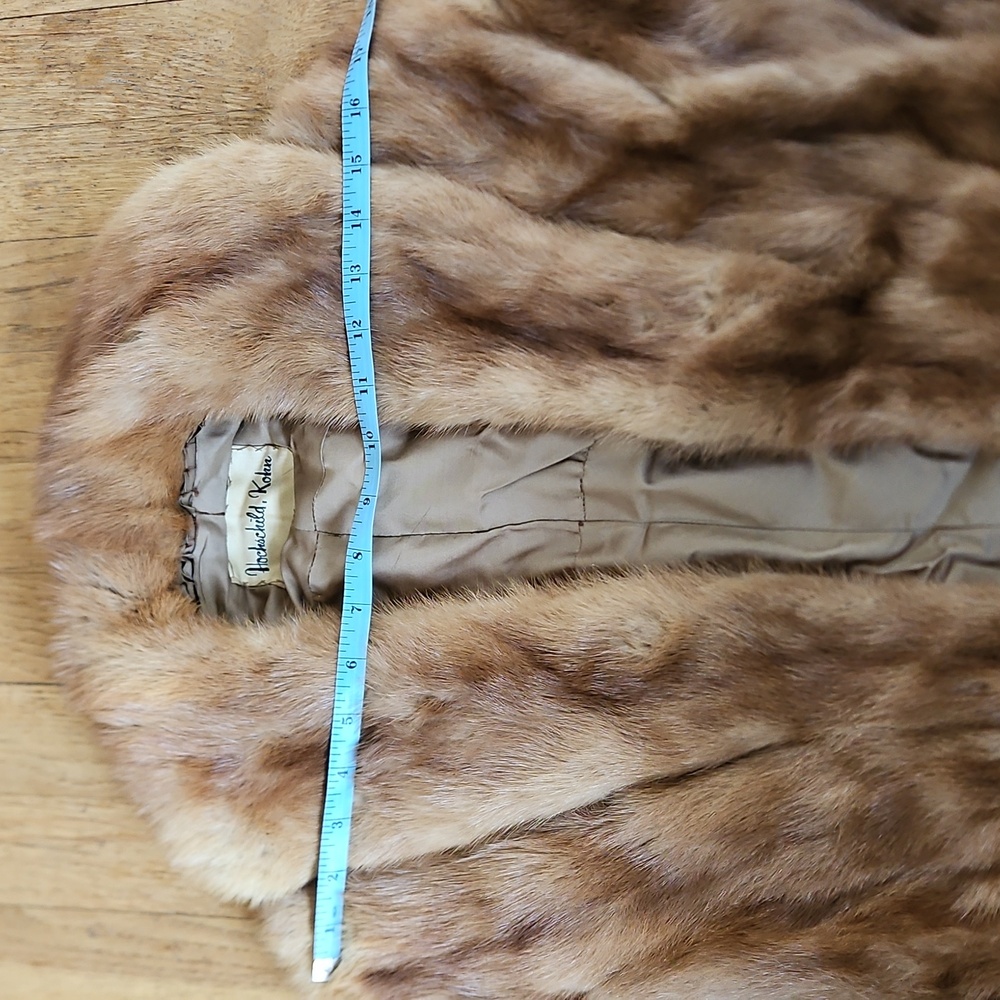 Vintage real mink shawl wrap with pockets S/M/L - Picture 13 of 14